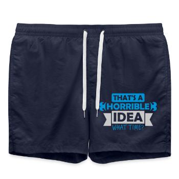 C’est une idée horrible - Short de bain - bleu marine - Devant - AI Model Male 185 light (185cm)