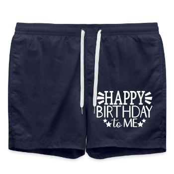Happy Birthday To Me Cool Birthday Party Gift - Swim Trunks - french navy - Front - AI Model Male 185 light (185cm)