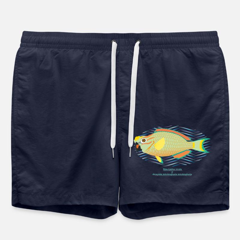 Poisson-perroquet / Hybride - Short de bain - bleu marine