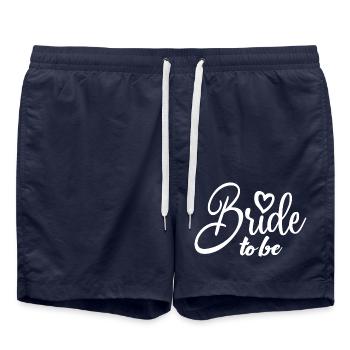 Braut, um süß zu sein Zukunft Frau Braut Dusche Hochzeit - Badeshorts - French Navy - Vorne - AI Model Male 185 light (185cm)