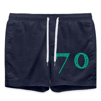 70 ANS. 70e ANNIVERSAIRE. ANNIVERSAIRE 70 ANS. 70 - Short de bain - bleu marine - Devant - AI Model Male 185 light (185cm)