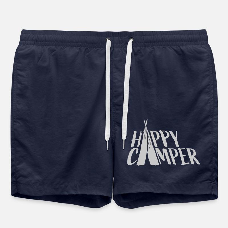 Tente Design Happy Camper - Short de bain - bleu marine