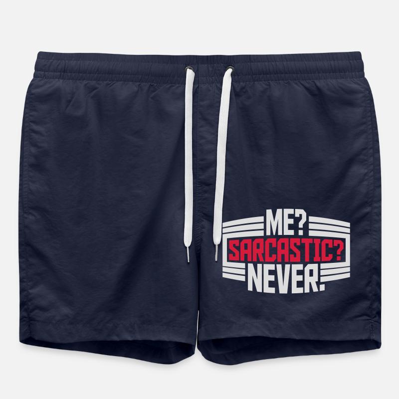 me sarcastic never Zitat - Badeshorts - French Navy