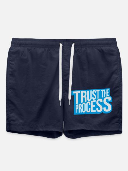 trust the process Quote - Swim Trunks - french navy