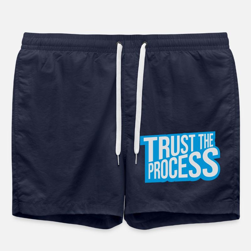 trust the process Quote - Swim Trunks - french navy