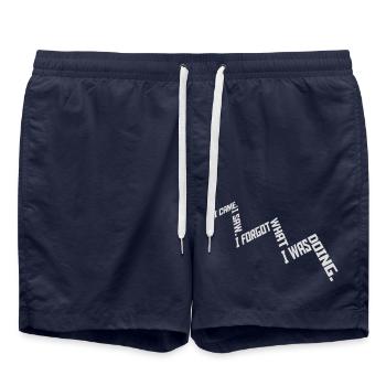 Je suis venu voir oublier - Short de bain - bleu marine - Devant - AI Model Male 185 light (185cm)