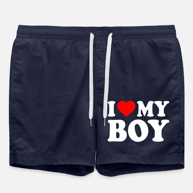I love my boy - Swim Trunks - french navy