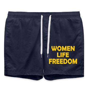 Women life freedom - Badeshorts - French Navy - Vorne - AI Model Male 185 light (185cm)