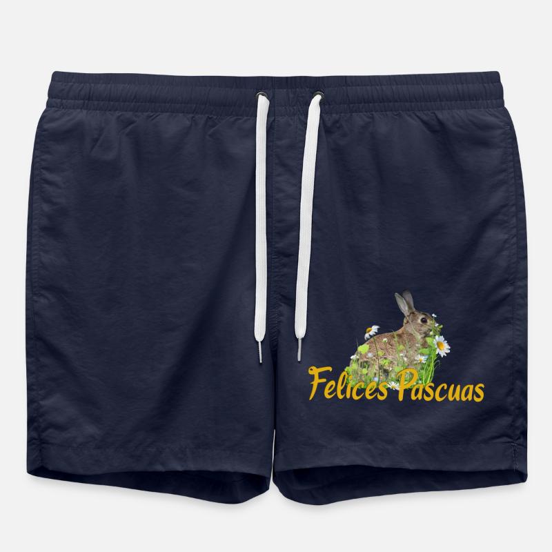 felices pascuas Happy Easter - Swim Trunks - french navy