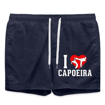 Ich liebe Capoeira - Badeshorts - French Navy - Vorne - AI Model Male 185 light (185cm)
