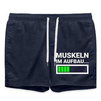 Muscles in development Fitness Athletes Strength training - Swim Trunks - french navy - Front - AI Model Male 185 light (185cm)