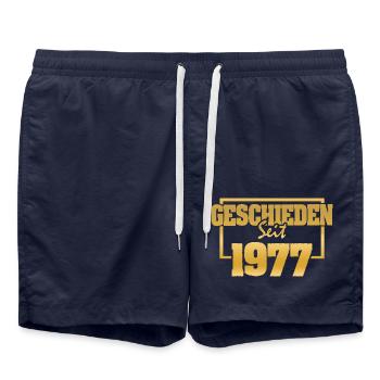 Wedding 1977 - Swim Trunks - french navy - Front - AI Model Male 185 light (185cm)