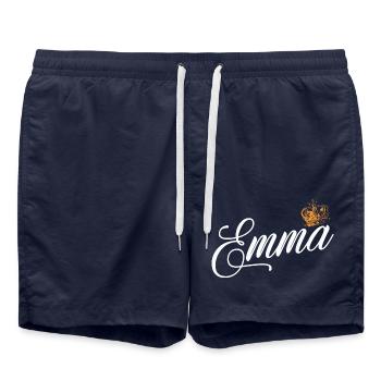 Emma Name for Women Kids Toddlers - Emma Custom - Swim Trunks - french navy - Front - AI Model Male 185 light (185cm)
