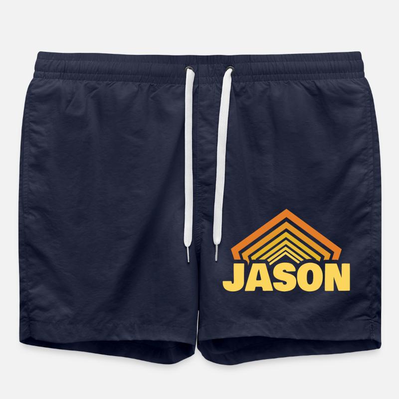 Prénom Jason - Short de bain - bleu marine
