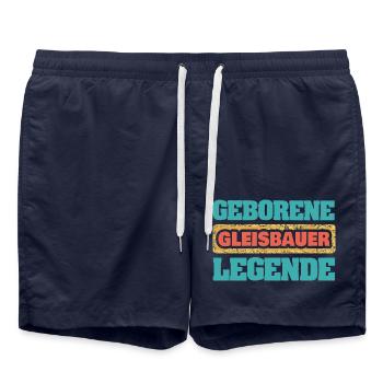 Cadeau pour les constructeurs de pistes - Short de bain - bleu marine - Devant - AI Model Male 185 light (185cm)
