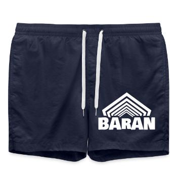 Baran as a given name - Swim Trunks - french navy - Front - AI Model Male 185 light (185cm)