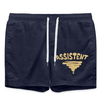 Occupation: Assistant - Swim Trunks - french navy - Front - AI Model Male 185 light (185cm)