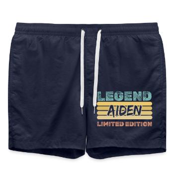 First name Aiden - Swim Trunks - french navy - Front - AI Model Male 185 light (185cm)