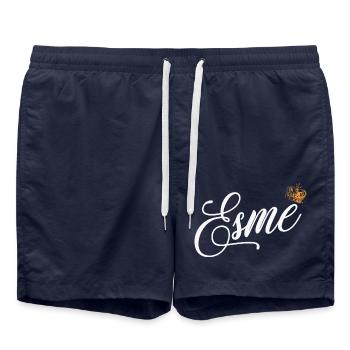 Esme Benutzerdefinierter Name für Frauen Kinder Kleinkinder - Esme - Badeshorts - French Navy - Vorne - AI Model Male 185 light (185cm)