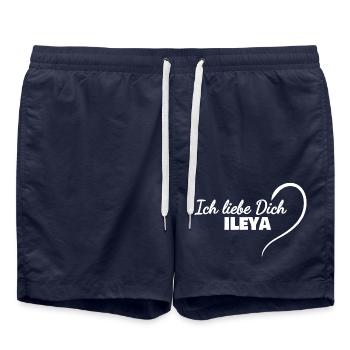 Ileya en tant qu’LoveYou - Short de bain - bleu marine - Devant - AI Model Male 185 light (185cm)