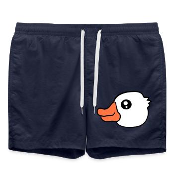 Canard Natation Lac Rivière Eau Mer Vacances Plaisir - Short de bain - bleu marine - Devant - AI Model Male 185 light (185cm)