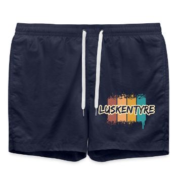 Geschenk für Luskentyre - Badeshorts - French Navy - Vorne - AI Model Male 185 light (185cm)
