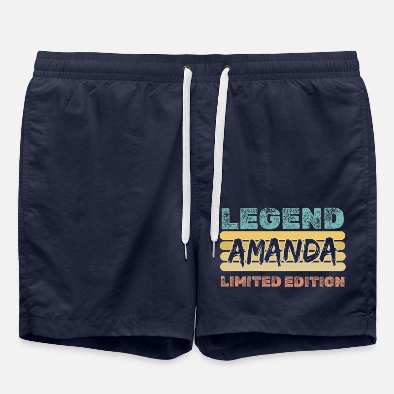 First name Amanda - Swim Trunks - french navy