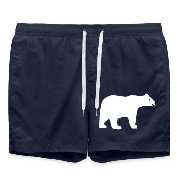 Ours polaire - Short de bain - bleu marine - Devant - AI Model Male 185 light (185cm)