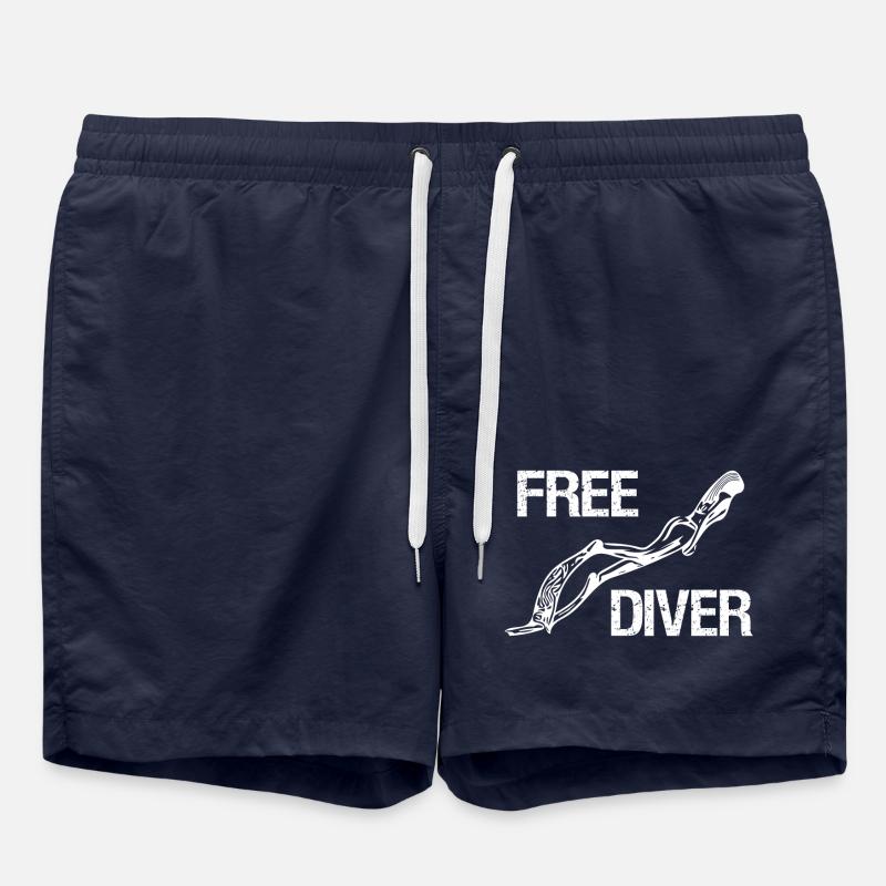 Freediver - apnea diver - Swim Trunks - french navy