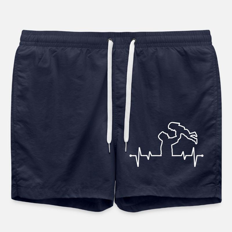 Père Et Fille Rythme Cardiaque - Short de bain - bleu marine