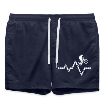 Mountain Bike - Heartbeat - Chain - Mountains - Swim Trunks - french navy - Front - AI Model Male 185 light (185cm)