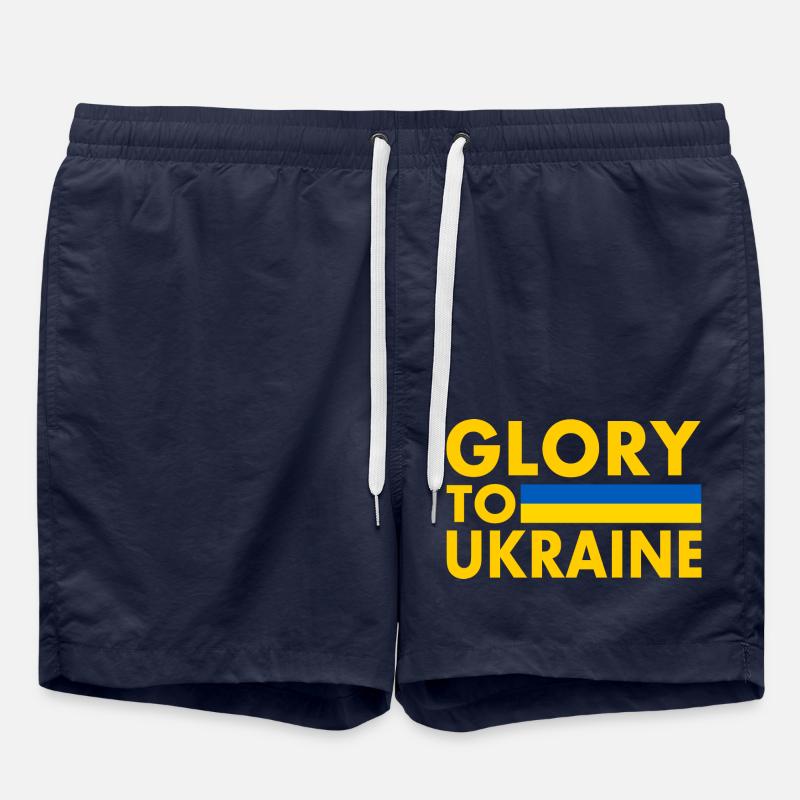 Glory to ukraine - Badeshorts - French Navy