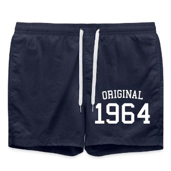 Original 1964 60e anniversaire hommes femmes 60 ans - Short de bain - bleu marine - Devant - AI Model Male 185 light (185cm)