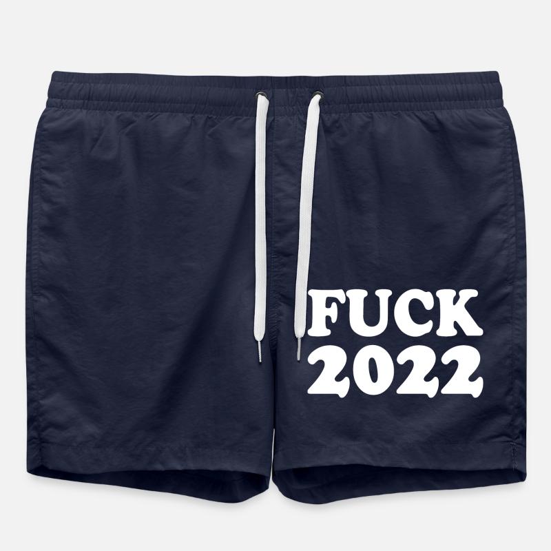 Fuck 2022 - Badeshorts - French Navy