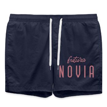Futura Novia Engagement Bridal Shower Wedding - Swim Trunks - french navy - Front - AI Model Male 185 light (185cm)