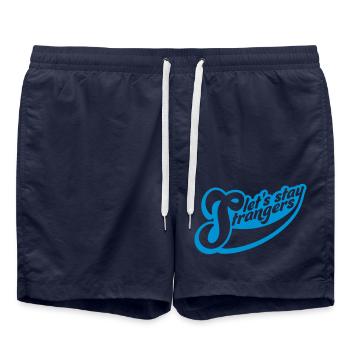 Citation Restons Strangers - Short de bain - bleu marine - Devant - AI Model Male 185 light (185cm)