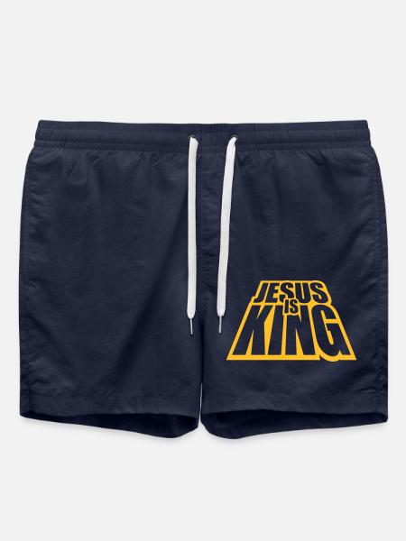 jesus is king quote - Swim Trunks - french navy