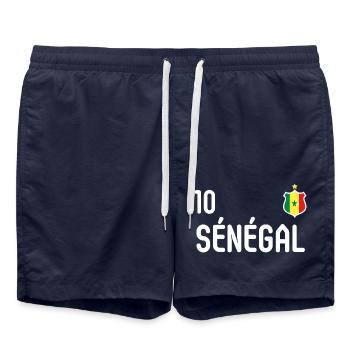 Equipe du Sénégal - Short de bain - bleu marine - Devant - AI Model Male 185 light (185cm)