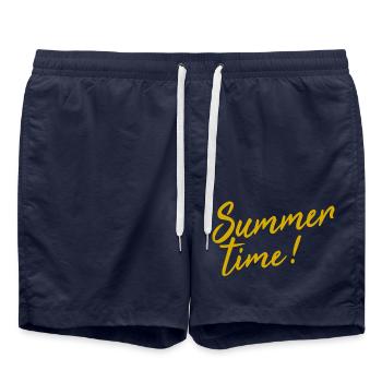 Summer time! - Badeshorts - French Navy - Vorne - AI Model Male 185 light (185cm)