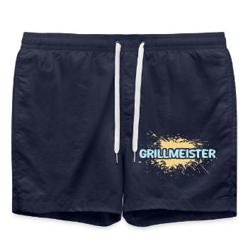 Job Grill Master - Short de bain - bleu marine - Devant - AI Model Male 185 light (185cm)