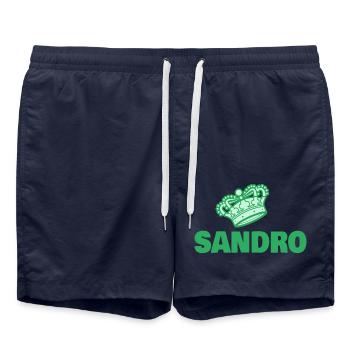 First name Sandro - Swim Trunks - french navy - Front - AI Model Male 185 light (185cm)