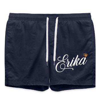Erika Name für Frauen Kinder Kleinkinder - Erika Custom - Badeshorts - French Navy - Vorne - AI Model Male 185 light (185cm)