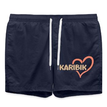 Gift for Caribbean - Swim Trunks - french navy - Front - AI Model Male 185 light (185cm)