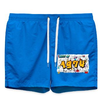 Street Legend 1974 Graffiti – 51 Years of Bold - Swim Trunks - cobalt blue - Front