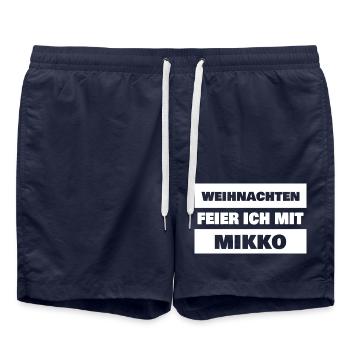 Vorname Mikko - Badeshorts - French Navy - Vorne - AI Model Male 185 light (185cm)