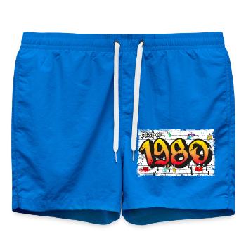 Best of 1980 Graffiti – 45 Years of Grunge Spirit - Swim Trunks - cobalt blue - Front