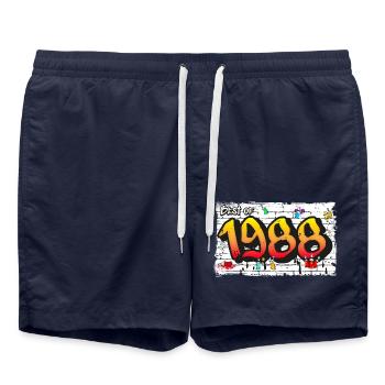 Le meilleur du graffiti de 1988 – 37 ans de flair grunge - Short de bain - bleu marine - Devant - AI Model Male 185 light (185cm)