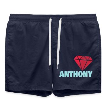 Anthony en tant que noble - Short de bain - bleu marine - Devant - AI Model Male 185 light (185cm)