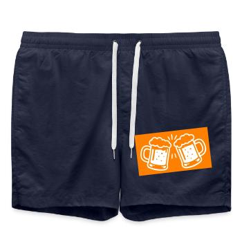 Beer Glass Beer Icon - Swim Trunks - french navy - Front - AI Model Male 185 light (185cm)