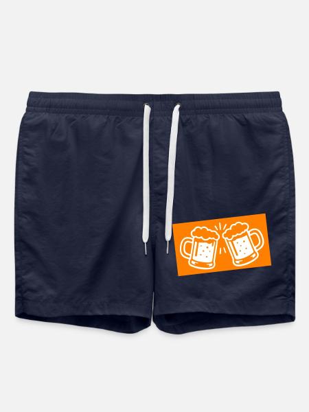 Bierglas Bier Symbol - Badeshorts - French Navy